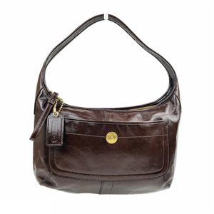 Coach Ergo F12886 Brown Leather Hobo Handbag Purse